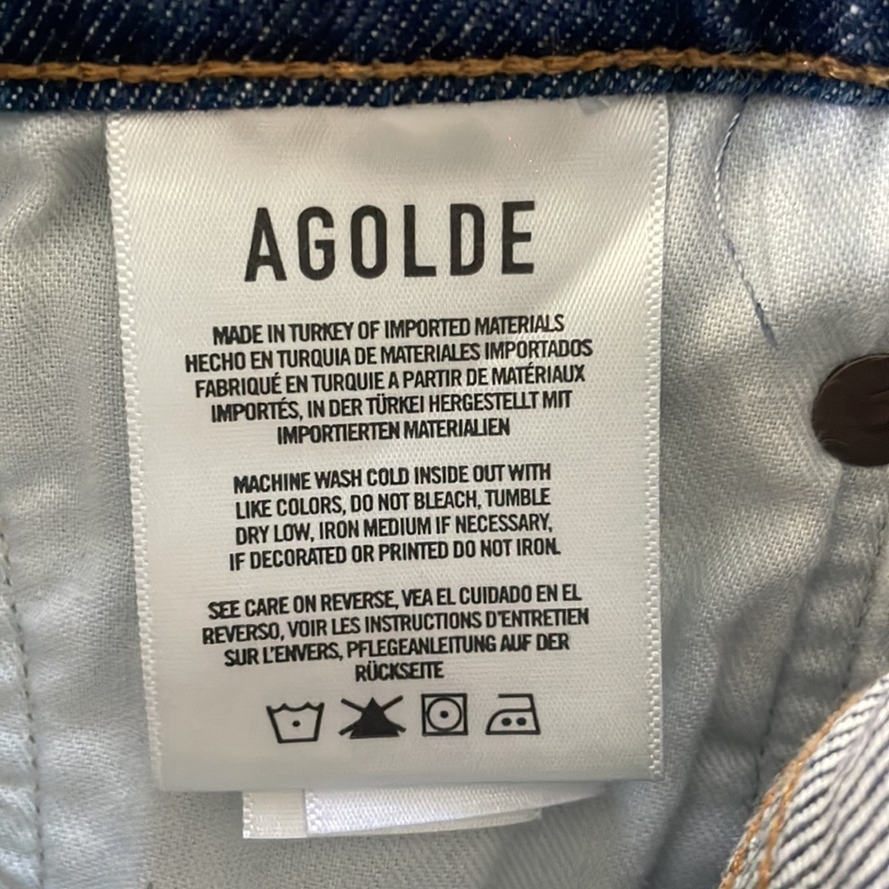 Agolde Riley Long Jean High Rise Straight - Picture 9 of 9